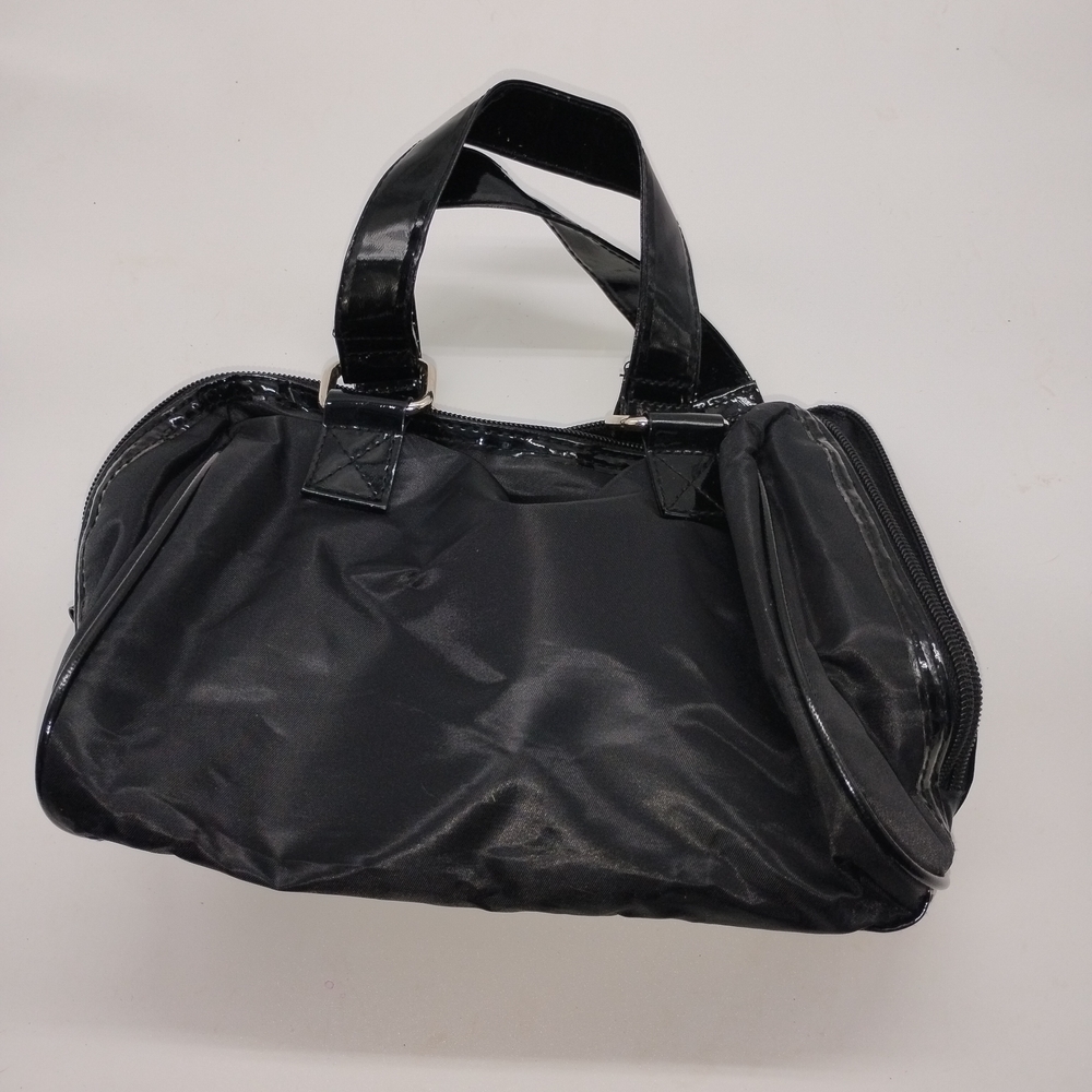 Avon Black Mini Tote Bag with Patent Trim